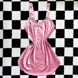 Vintage Secret Treasures Pink Satin Slip M